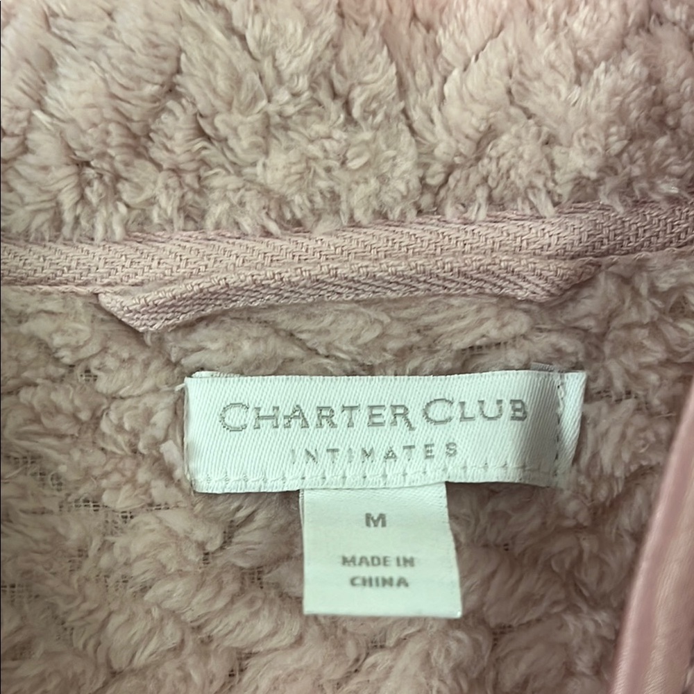 Charter Club New Blush Fleece Robe
